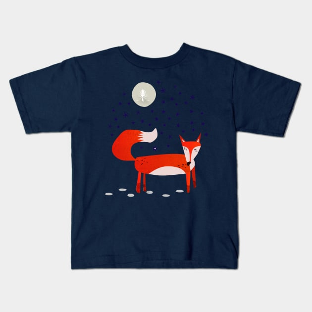 Fox Dream Kids T-Shirt by elenorDG